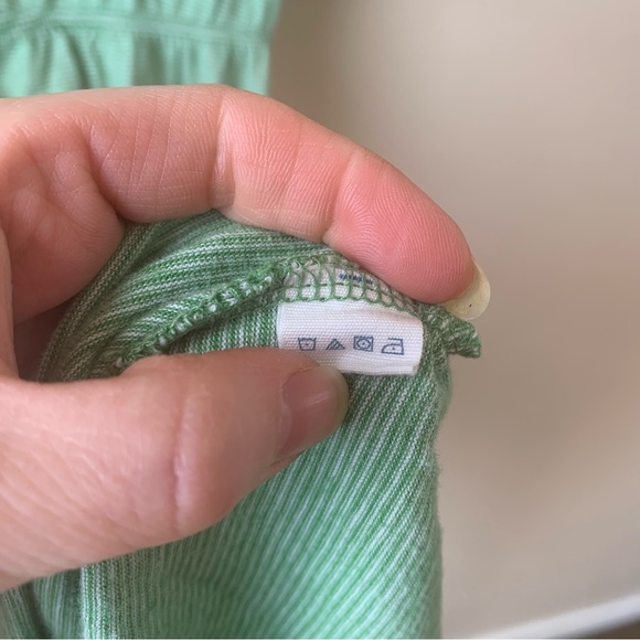 aerie scoop neck green and white striped mini dress - Picture 3 of 7